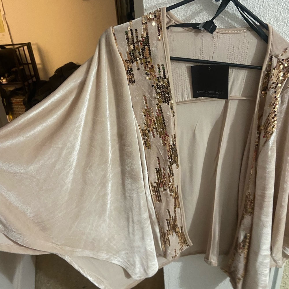 Marc Jacob’s drape champagne drape jacket ONE SIZE